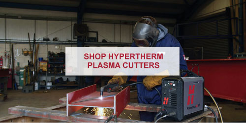 shop-hypertherm-plasma-cutters man plasma cutting with hypertherm